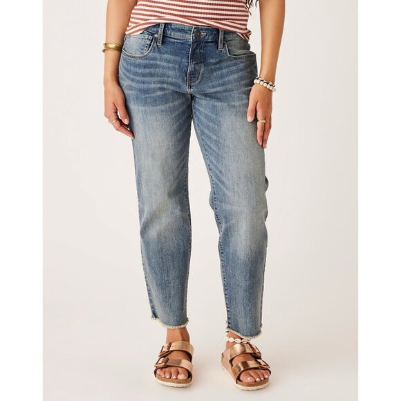 Carve Designs Austin Crop Blue Jeans Faded Raw Edge Midrise Women’s 2 - Picture 1 of 9
